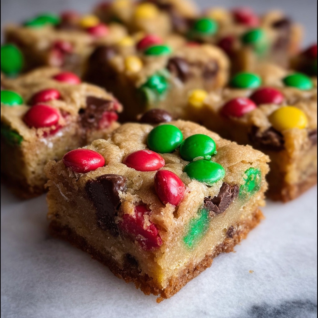Delicious Christmas MM Cookie Bars for Cozy Holiday Joy Recipe - Recipe Image