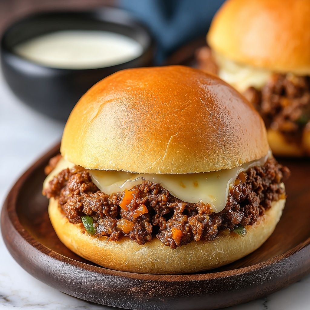 Philly Cheesesteak Sloppy Joes Recipe - Recipe Image