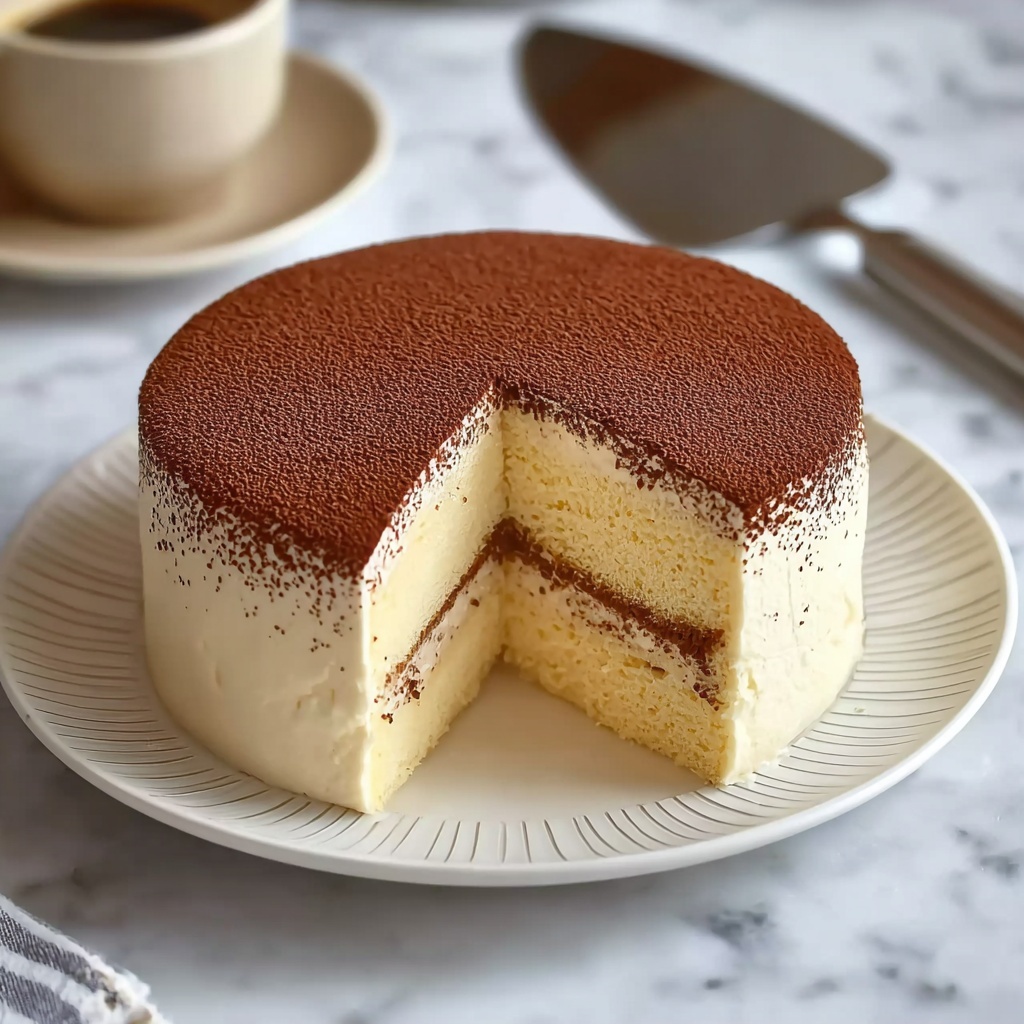 Tiramisu Japanese Cotton Cheesecake Recipe - Recipe Image