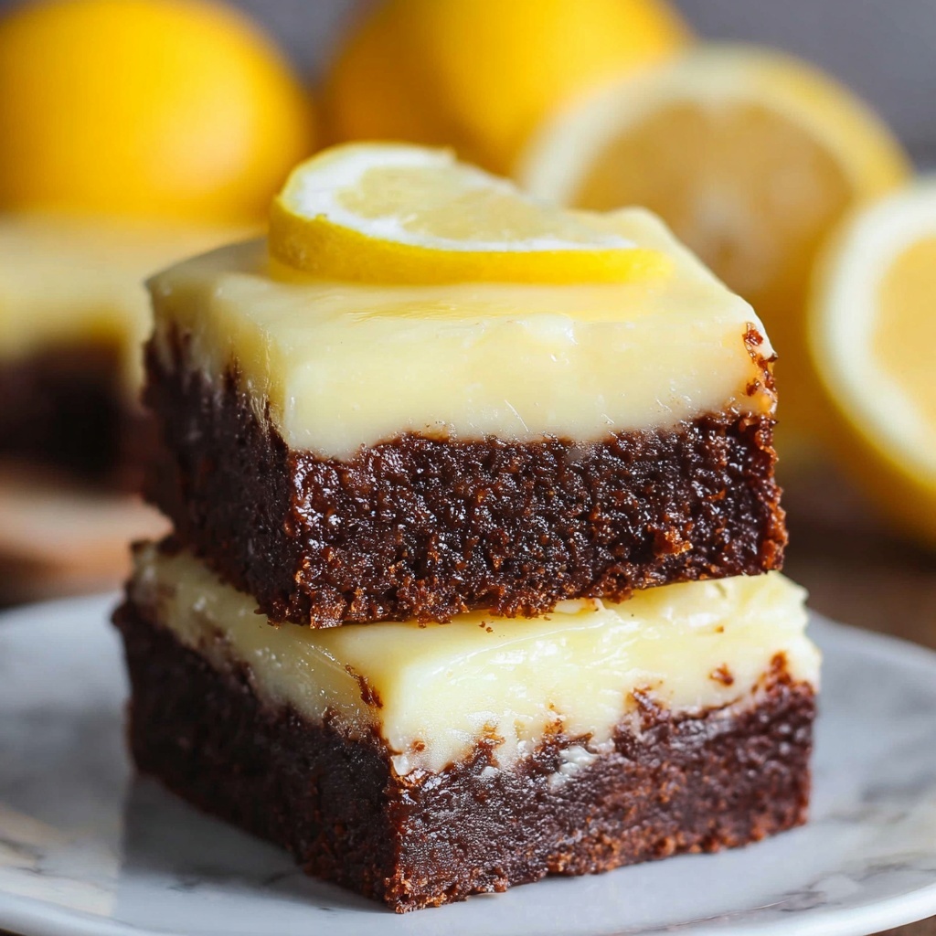 Zesty Lemon Brownies Recipe - Recipe Image