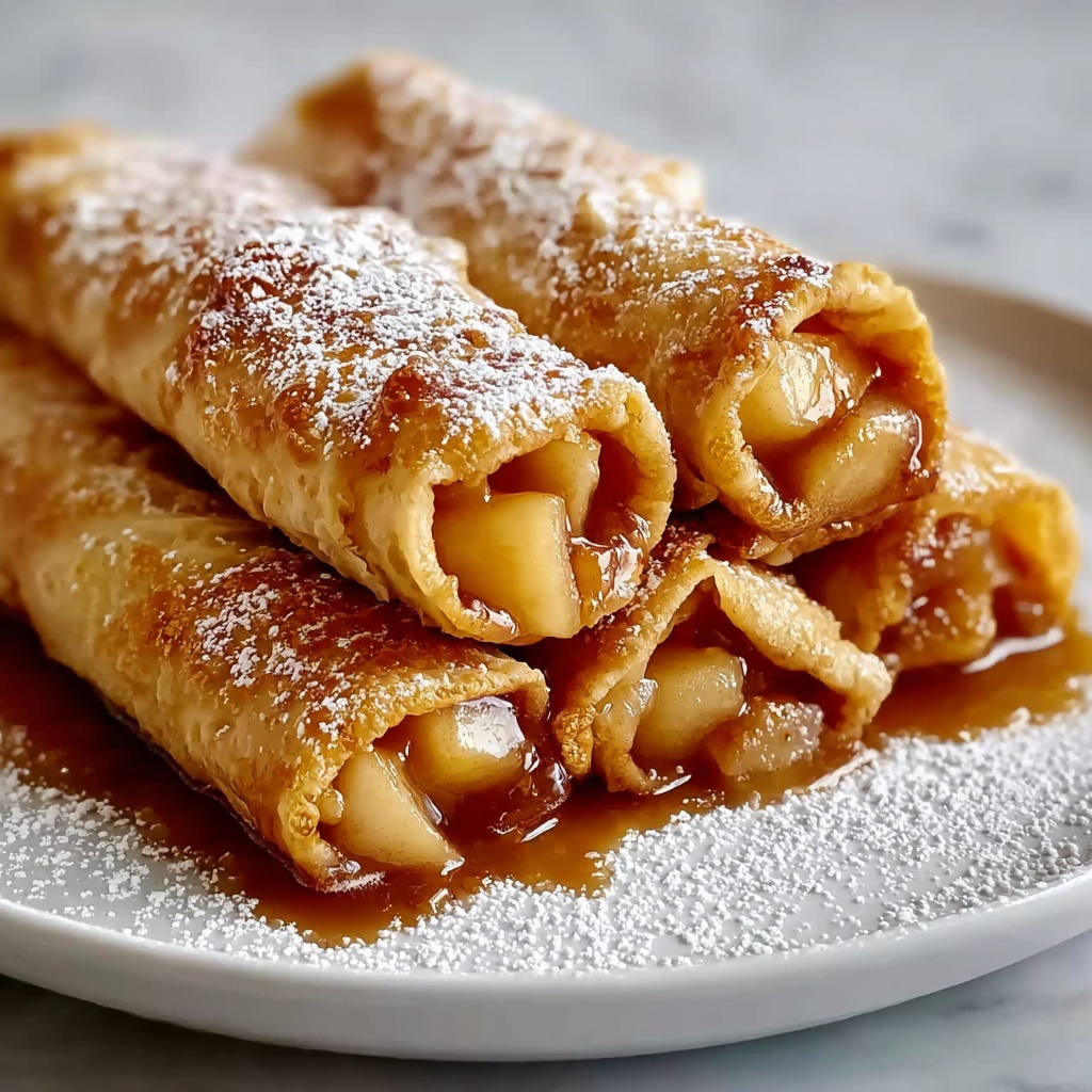 Crispy Apple Pie Egg Rolls Recipe - Recipe Image