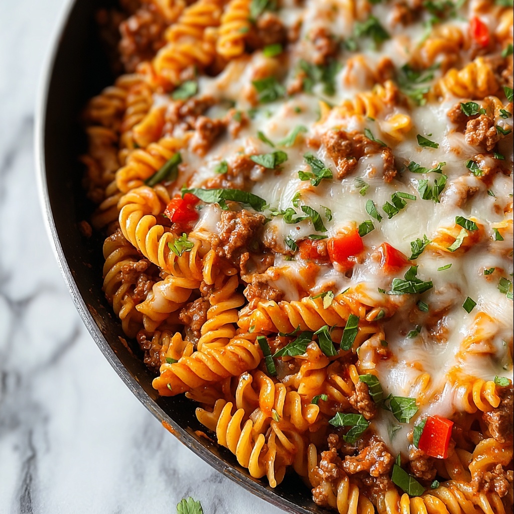 Cheesy Beef Pasta Recipe - Recipe Image