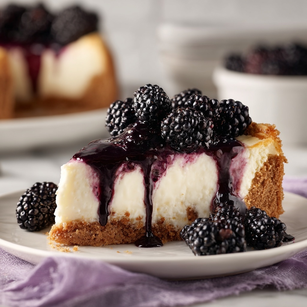 No Bake Blackberry Cheesecake Recipe - Recipe Image