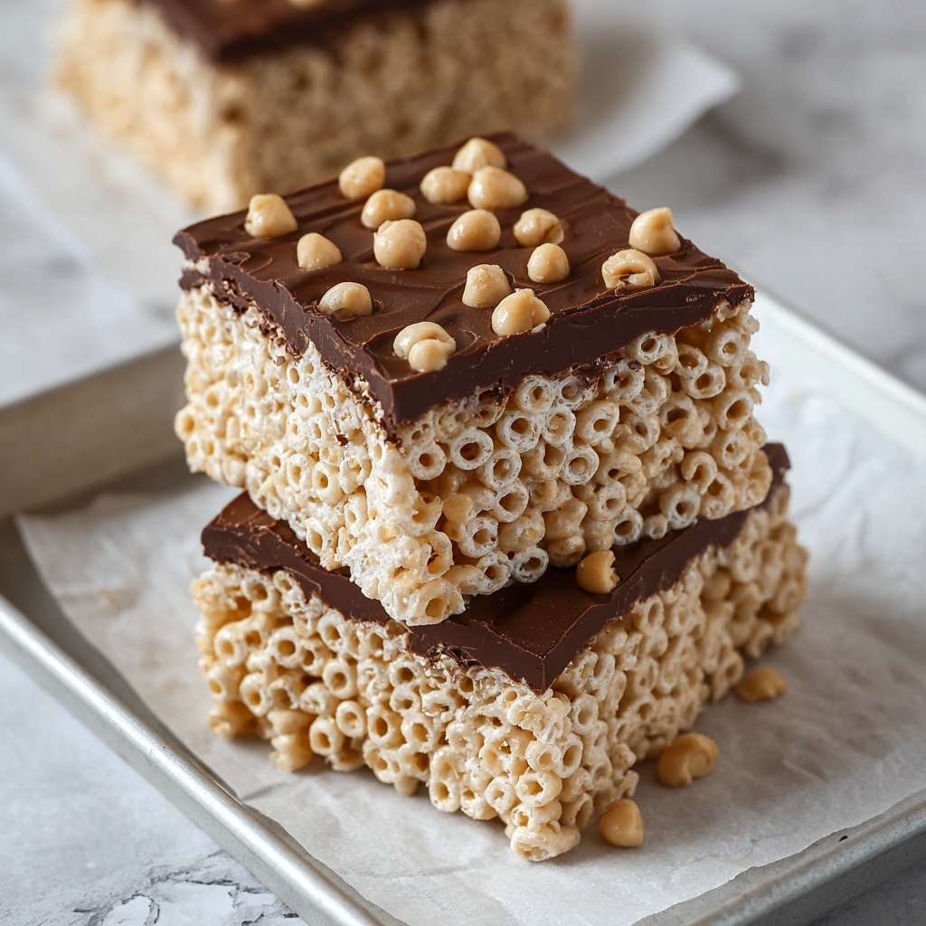 Salted Peanut Butter Rice Krispies Treats Recipe - Recipe Image