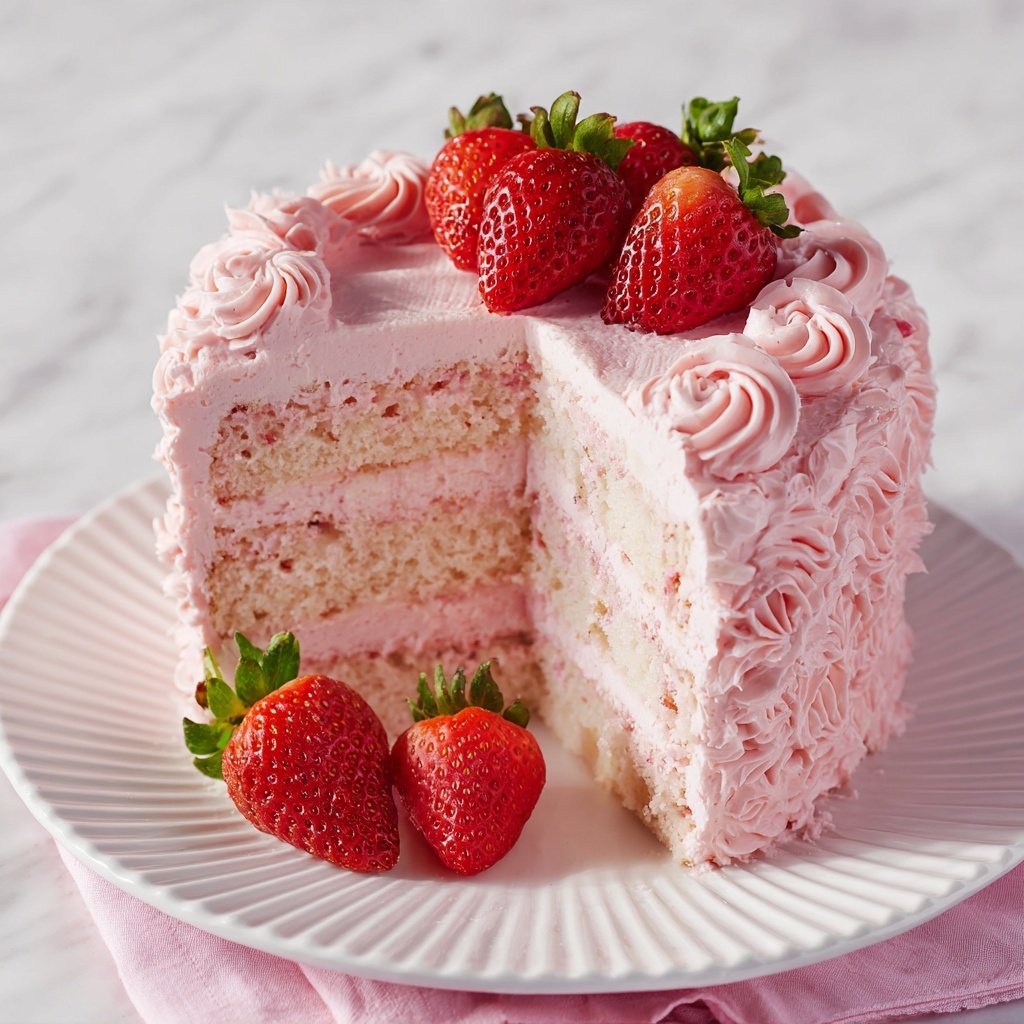 Best Strawberry Cake Ever Recipe - Recipe Image
