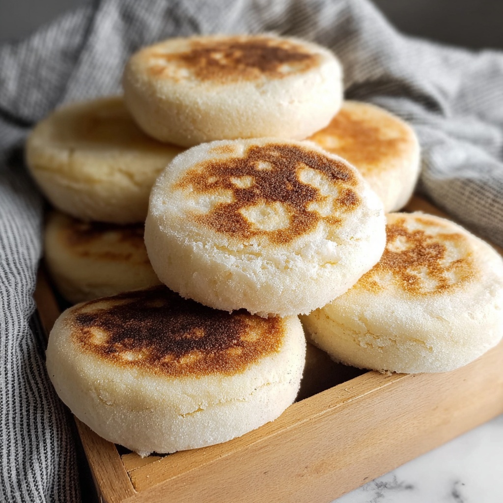 Sourdough Discard English Muffins Recipe - Recipe Image