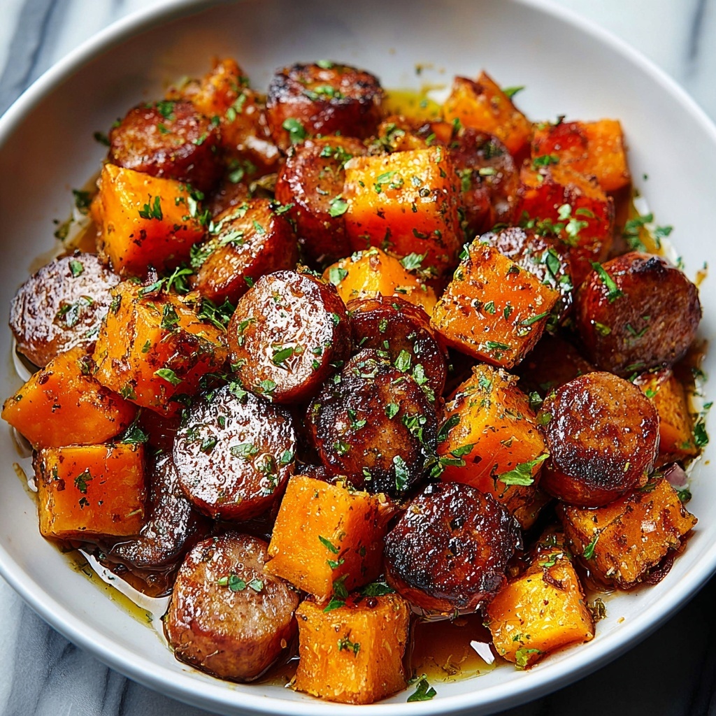 Sausage Sweet Potatoes Honey Garlic: A Delicious One-Pan Weeknight Dinner Recipe - Recipe Image