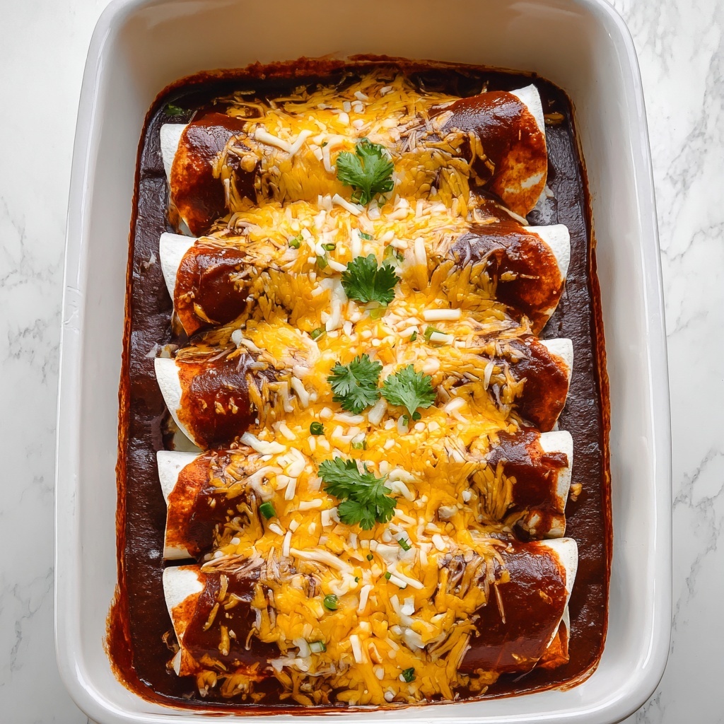 Chicken Enchiladas with Homemade Red Enchilada Sauce Recipe - Recipe Image