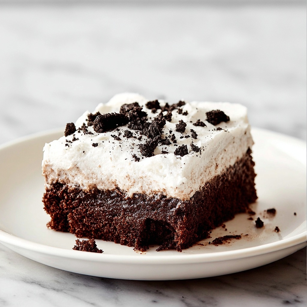 Oreo Pudding Poke Cake Recipe - Recipe Image
