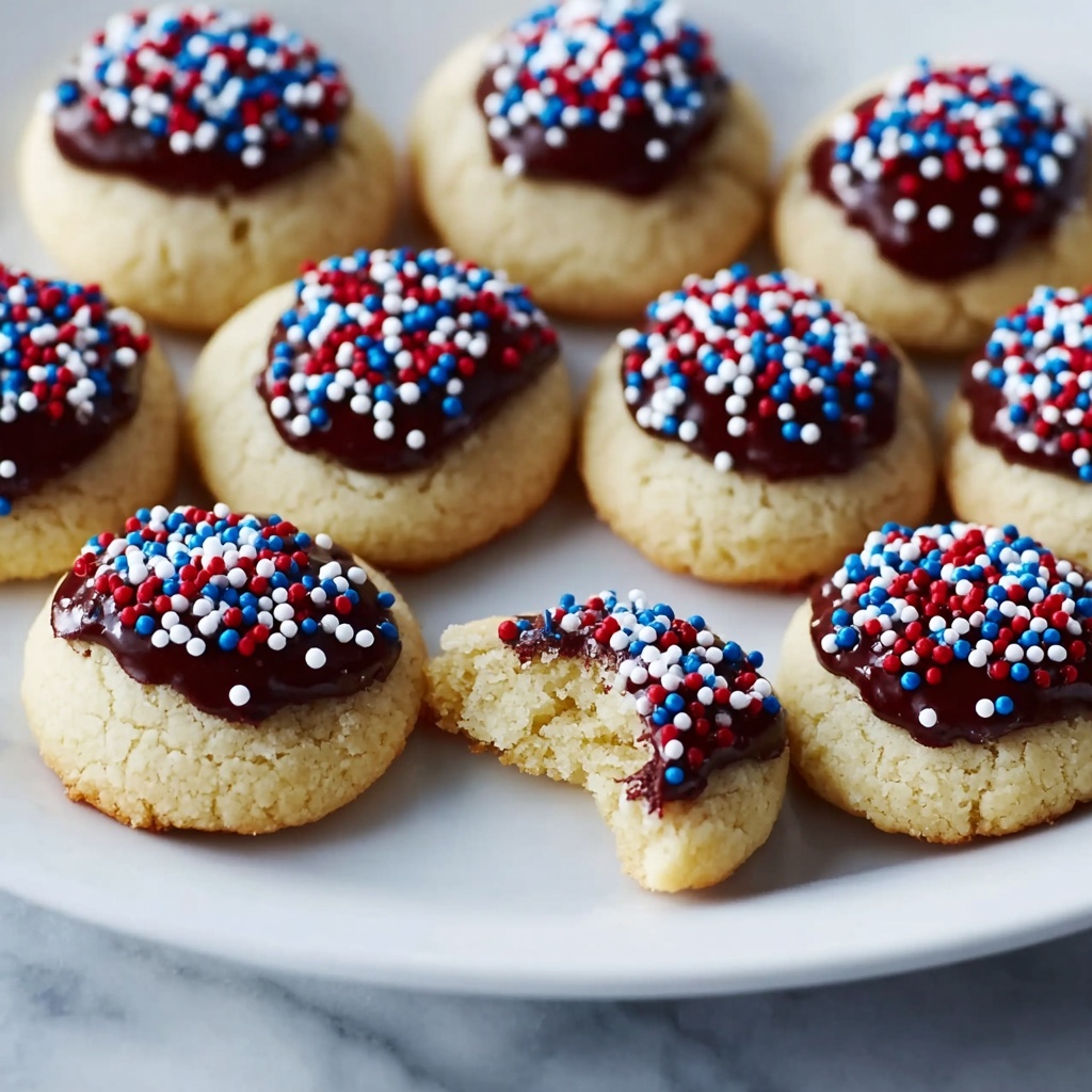 Shortbread Thumbprint Cookies with Chocolate Footballs and Laces Recipe - Recipe Image