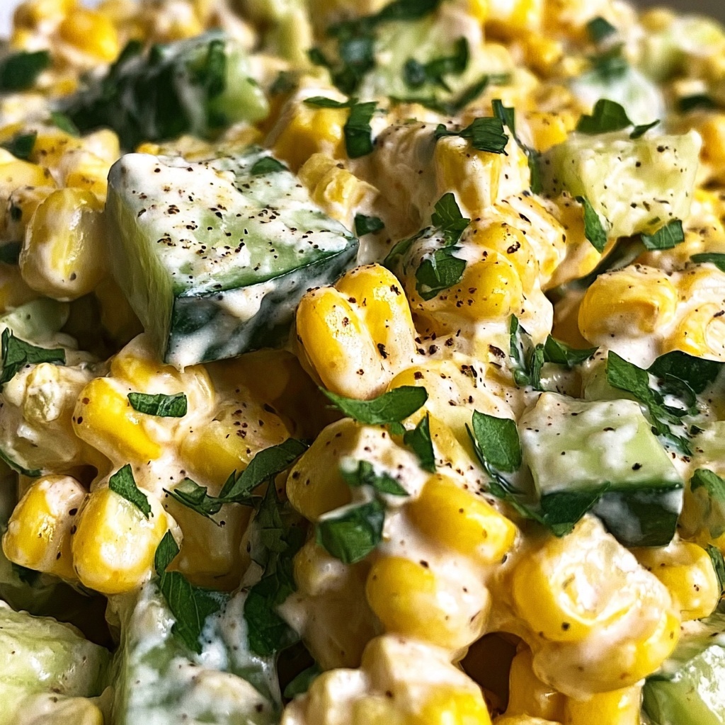 Street Corn Creamy Cucumber Salad for a Cool Summer Treat Recipe - Recipe Image