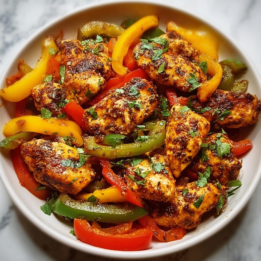 Cajun Chicken with Bell Peppers Recipe - Recipe Image