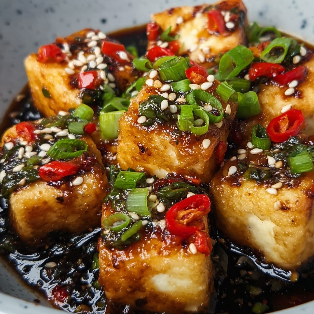 Air-Fried Hot Honey Tofu Bites Recipe - Recipe Image