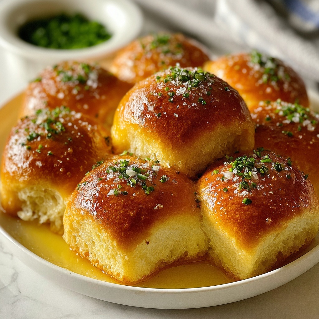 Garlic Butter Bread Rolls Recipe - Recipe Image