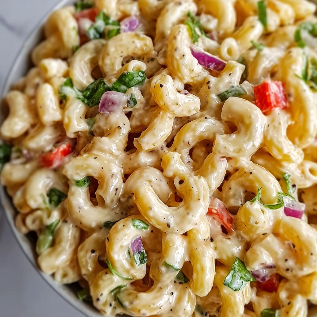 Creamy Vegan Macaroni Salad That’s Deliciously Refreshing Recipe - Recipe Image