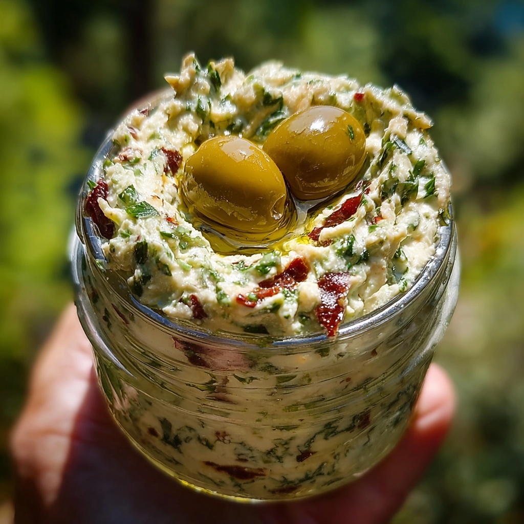 Olive Lovers’ Dream Dip – Creamy Feta & Green Olive Spread Recipe - Recipe Image