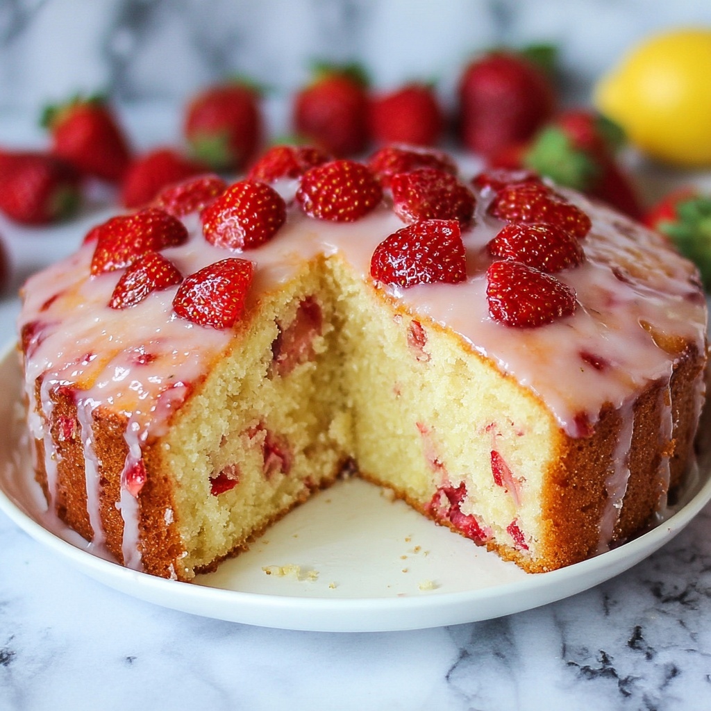 Strawberry Lemon Pound Cake Recipe - Recipe Image