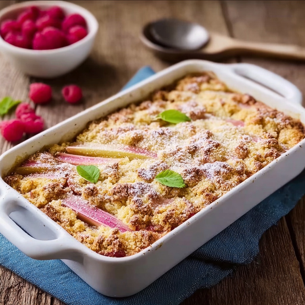 Rhubarb Breakfast Cake Recipe - Recipe Image