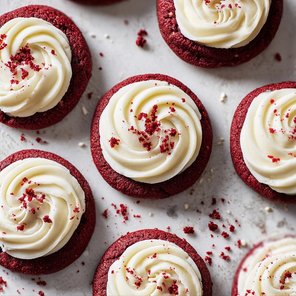 Red Velvet Cookie Cups with Cream Cheese Filling Recipe - Recipe Image