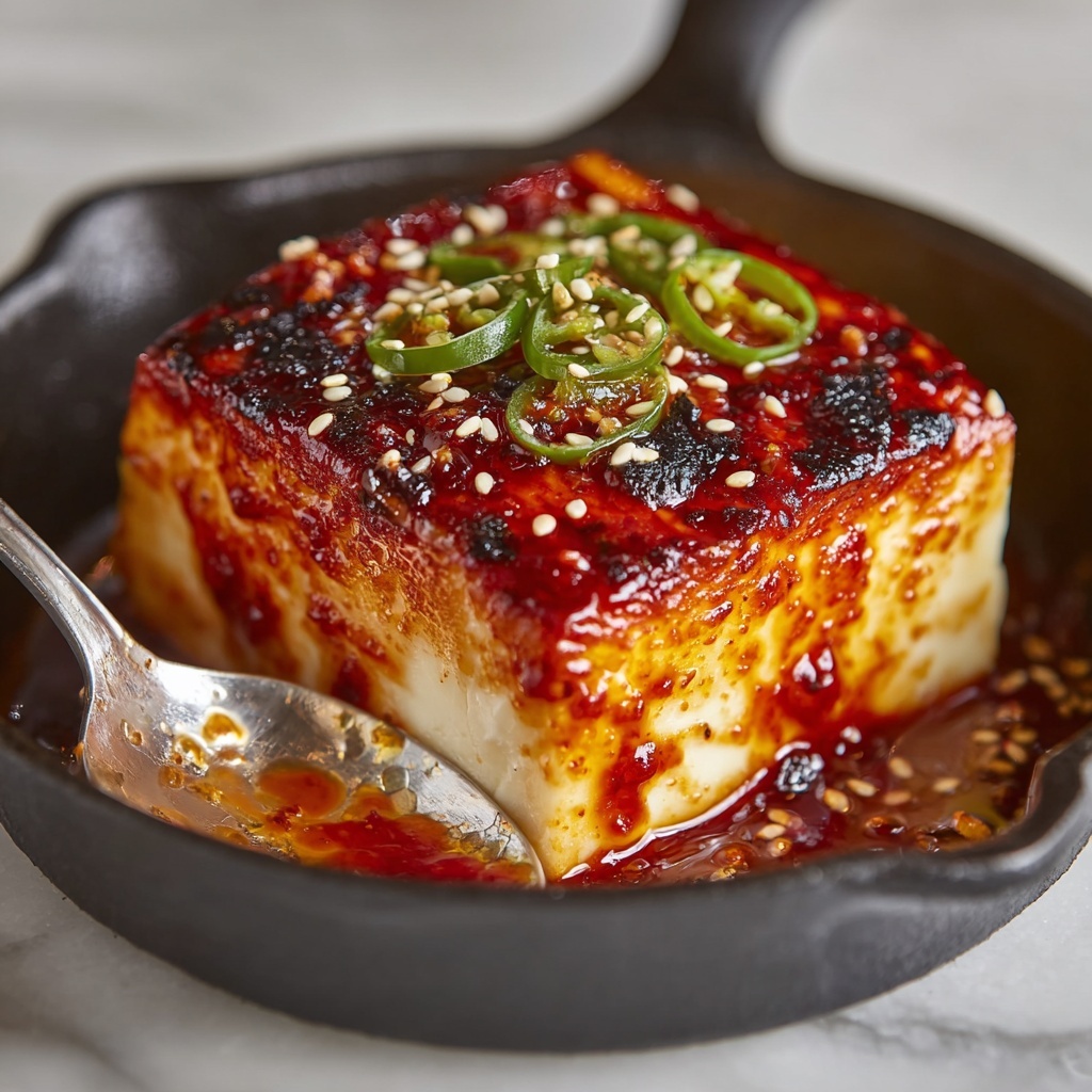 Swicy Baked Feta with Gochujang Honey Glaze Recipe - Recipe Image