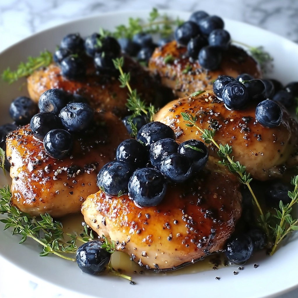 Savory Blueberry Thyme Chicken for a Quick Dinner Delight Recipe - Recipe Image