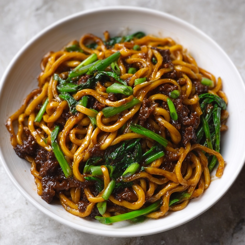 Spicy Mongolian Garlic Noodles Recipe - Recipe Image