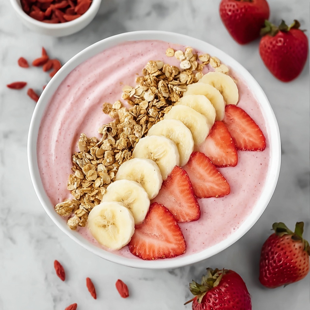 Strawberry Banana Smoothie Bowl Recipe - Recipe Image