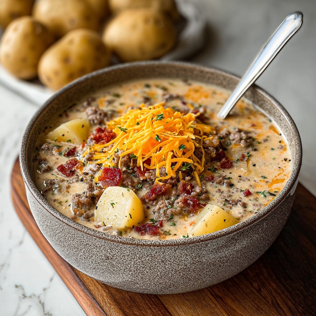 Easy Cheeseburger Soup: The Ultimate Comfort Food Recipe - Recipe Image