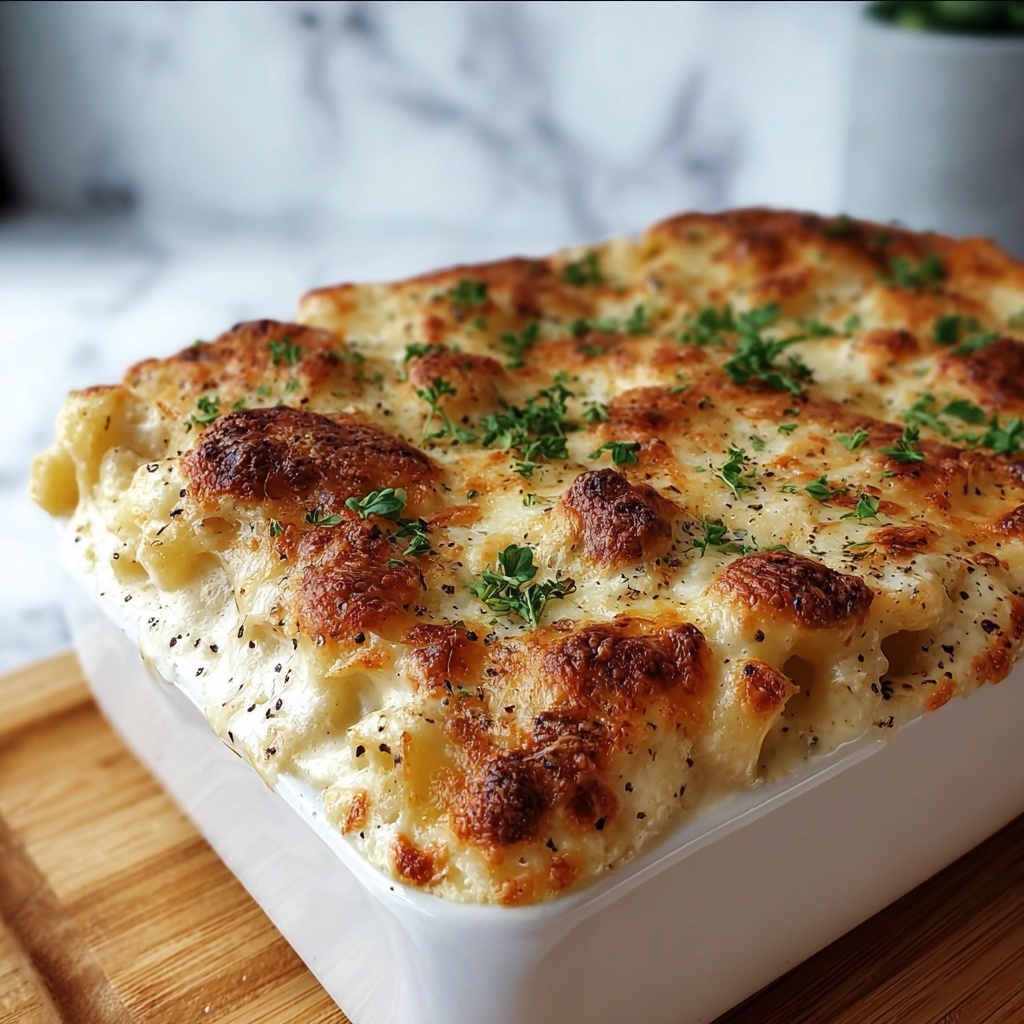 Chicken Alfredo Pasta Bake Recipe - Recipe Image