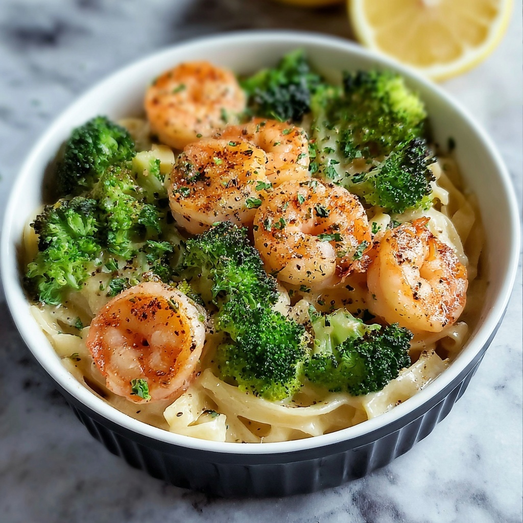 Lemon Pepper Shrimp and Broccoli Pasta Recipe - Recipe Image