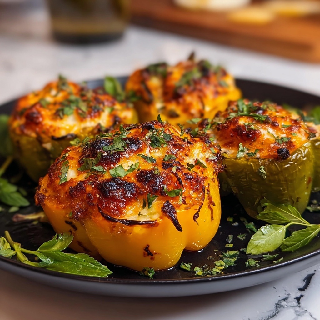 Buffalo Chicken Stuffed Peppers Recipe - Recipe Image