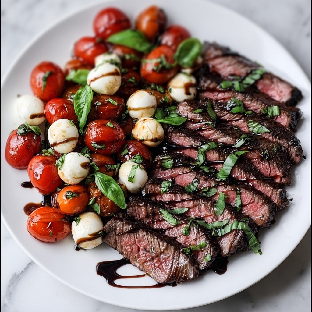 Balsamic Caprese Grilled Flank Steak Recipe - Recipe Image