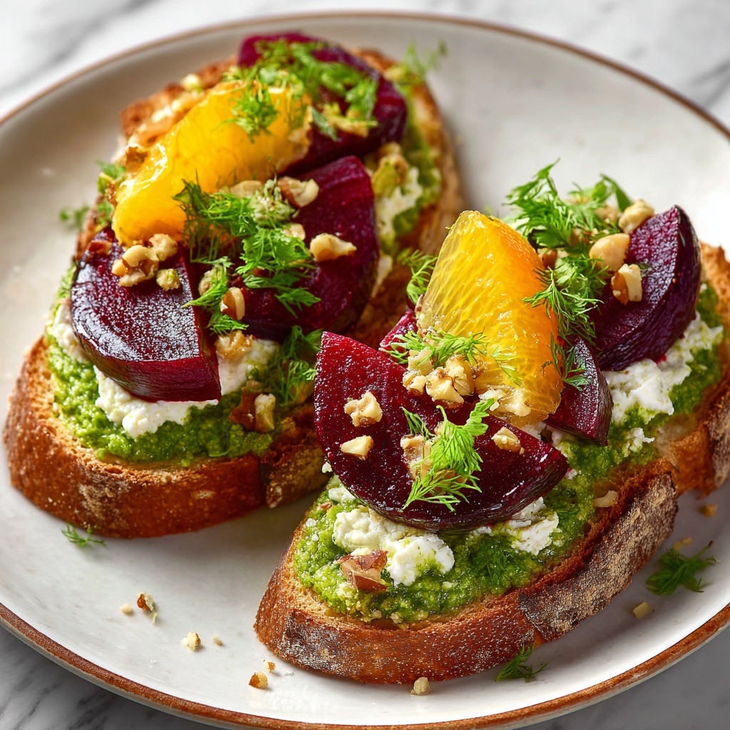 Roast Beetroot & Orange Bruschetta: A Vibrant Delight Recipe - Recipe Image