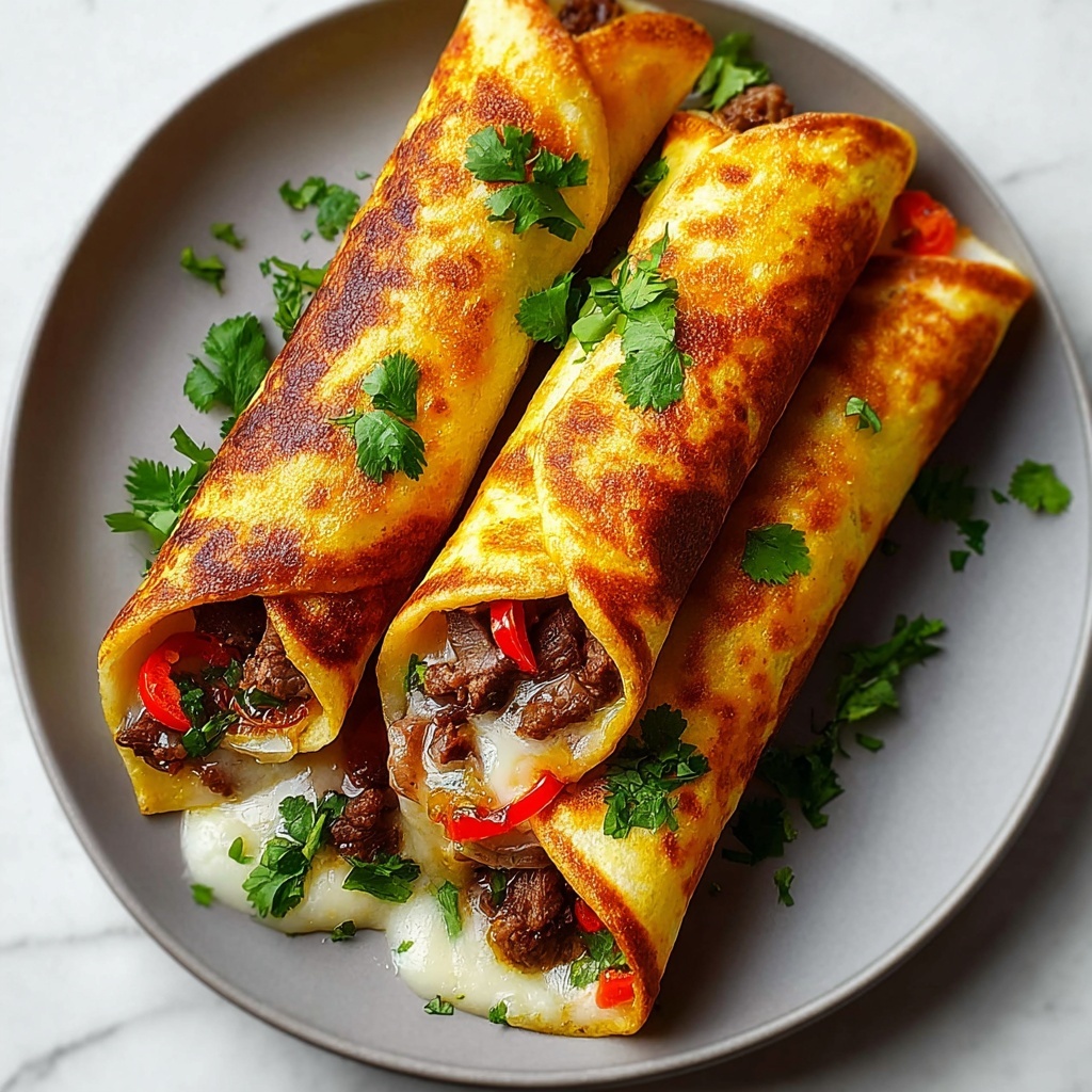 Keto Philly Cheesesteak Roll-Ups Recipe - Recipe Image