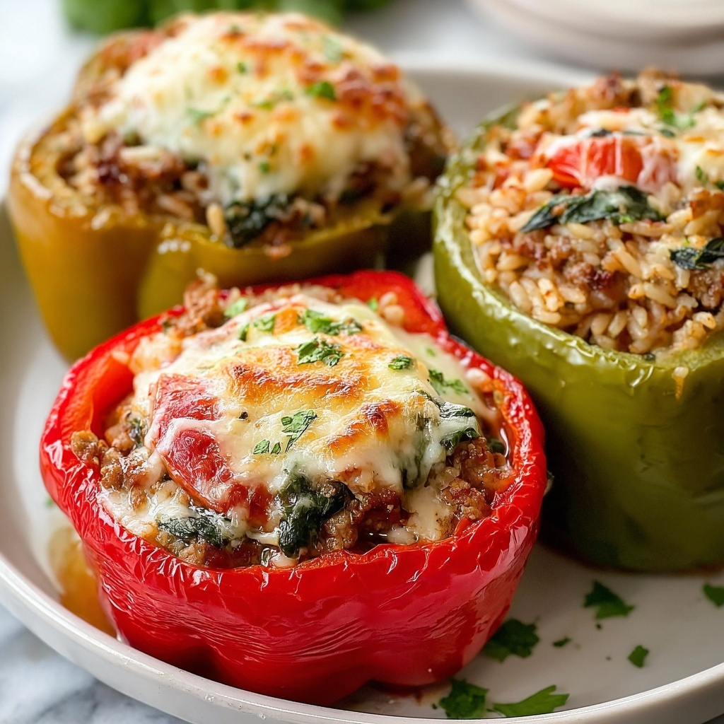 Turkey & Spinach Stuffed Peppers Recipe - Recipe Image