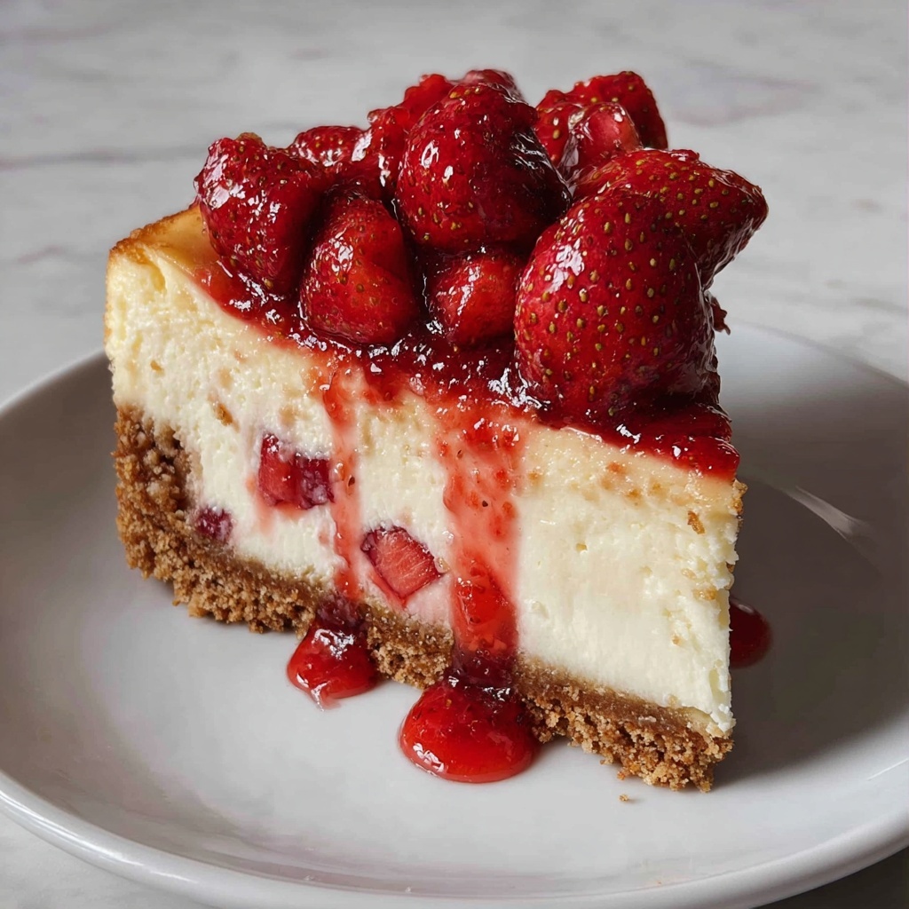 No Bake Strawberry Cheesecake: 5 Easy Steps to Delight Recipe - Recipe Image