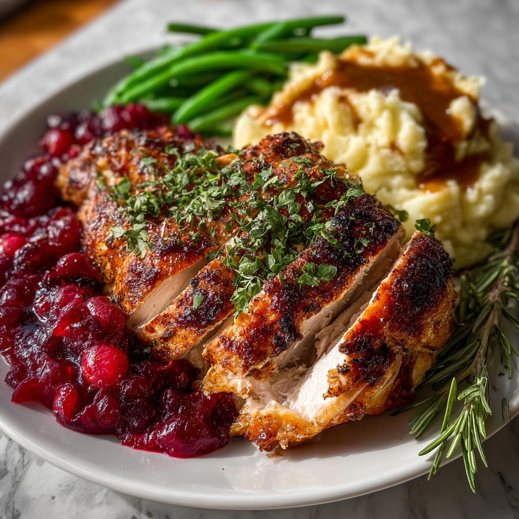 Thanksgiving Roast Turkey with Traditional Sides Recipe - Recipe Image