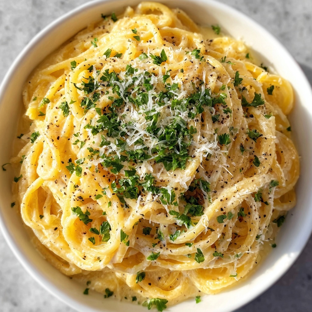 One Pot Lemon Garlic Parmesan Pasta Recipe: 5-Minute Bliss Recipe - Recipe Image