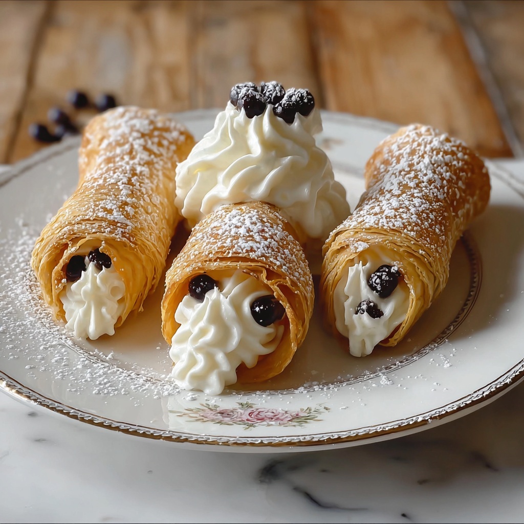 Decadent Cream Horns with Vanilla and Chocolate Fillings Recipe - Recipe Image