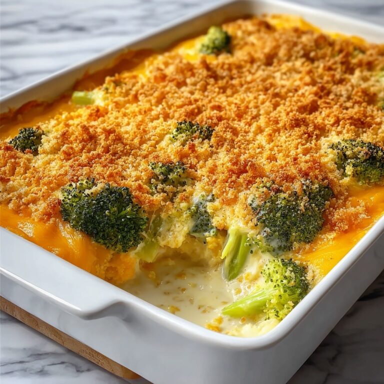 Three-Cheese Broccoli Bake Recipe