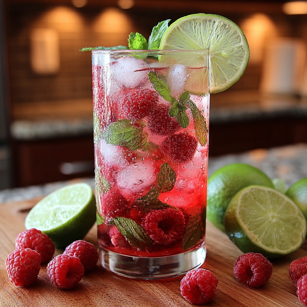 Raspberry Lime Fizz Drink Recipe - Recipe Image