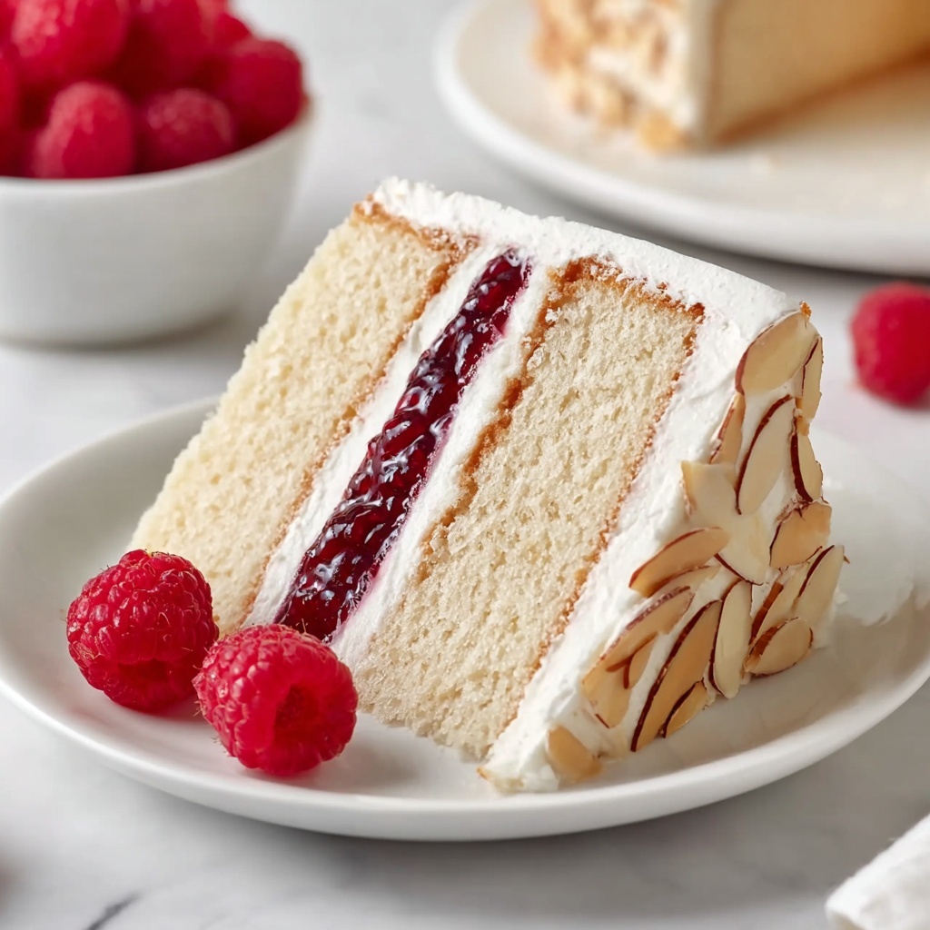 Raspberry Almond Cake with Buttercream Recipe - Recipe Image