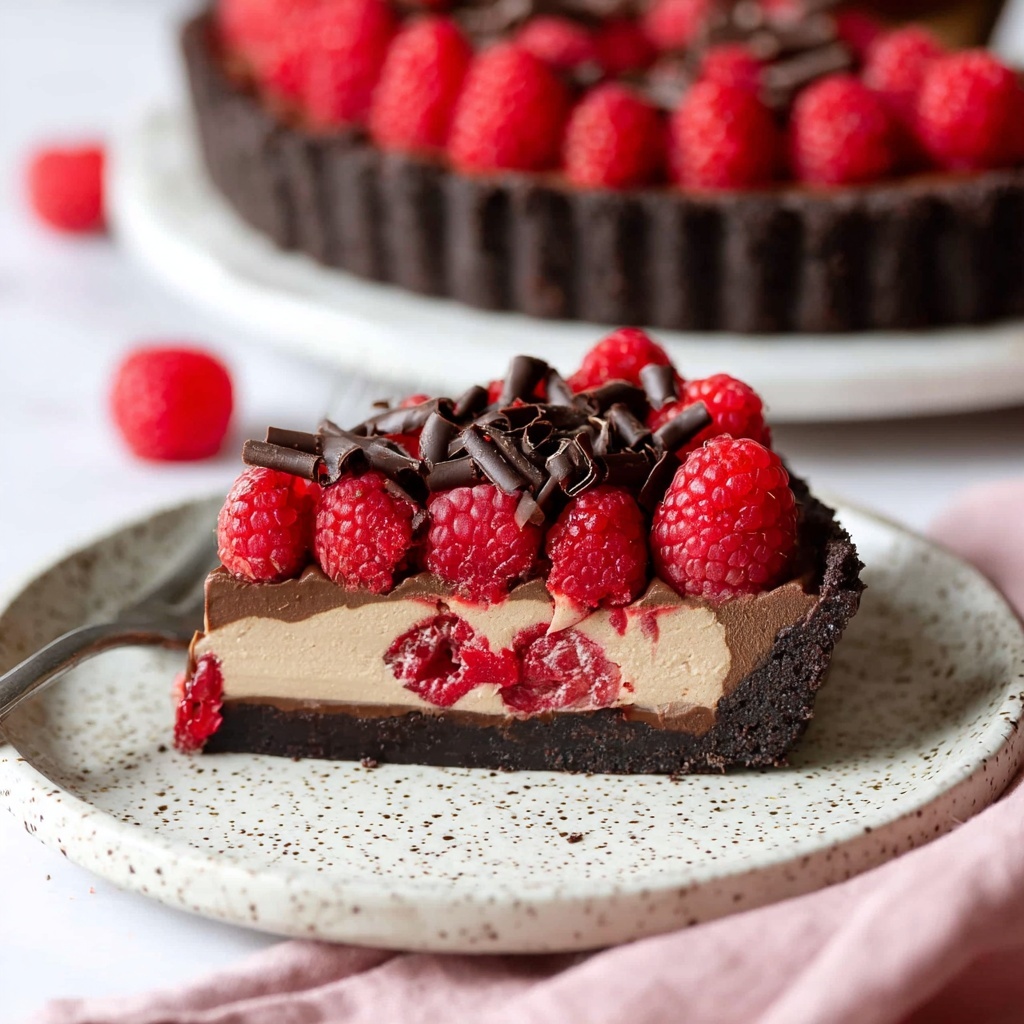 Vegan Raspberry Chocolate Tart Recipe - Recipe Image
