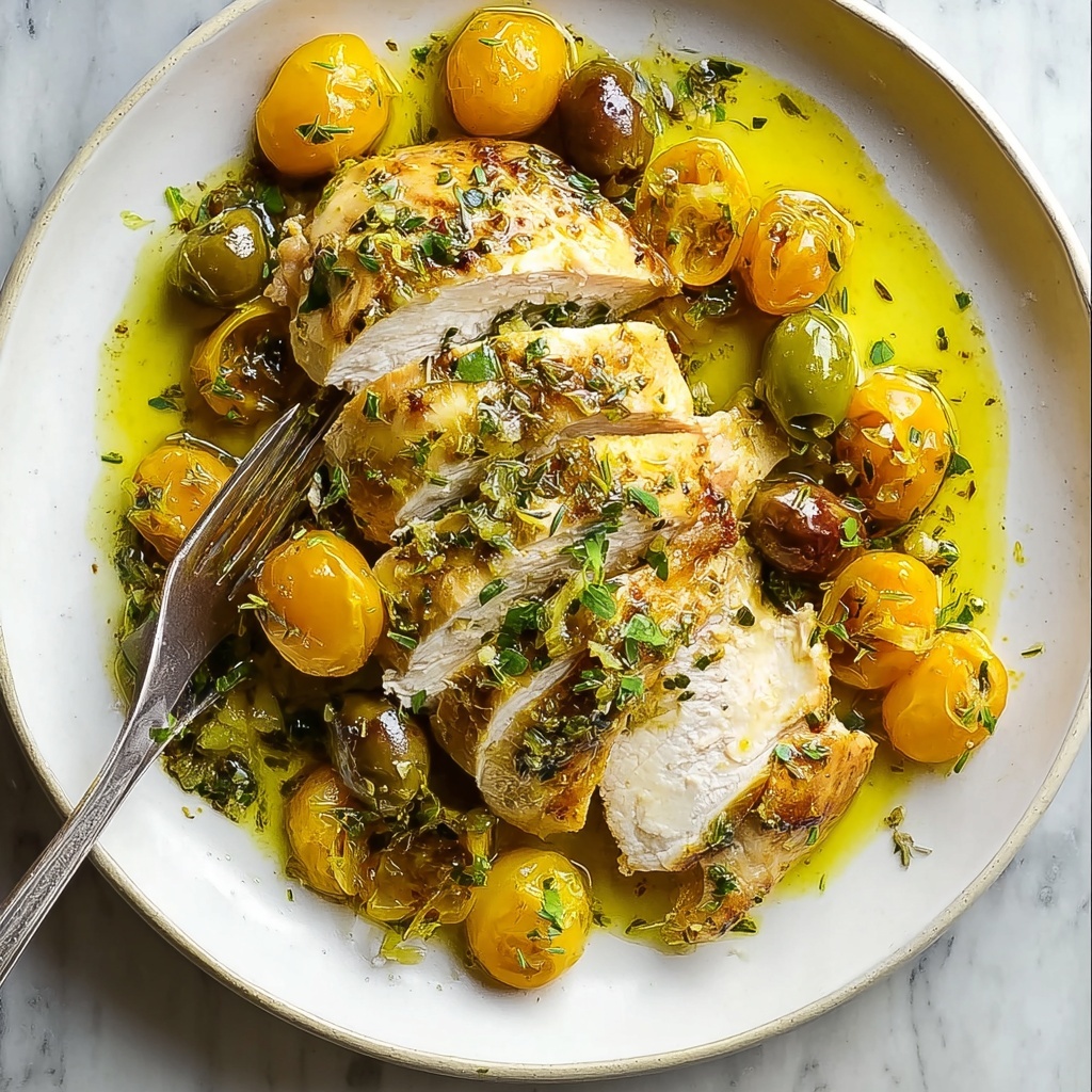 Savory Herb Roasted Chicken with Olives and Citrus Bliss Recipe - Recipe Image