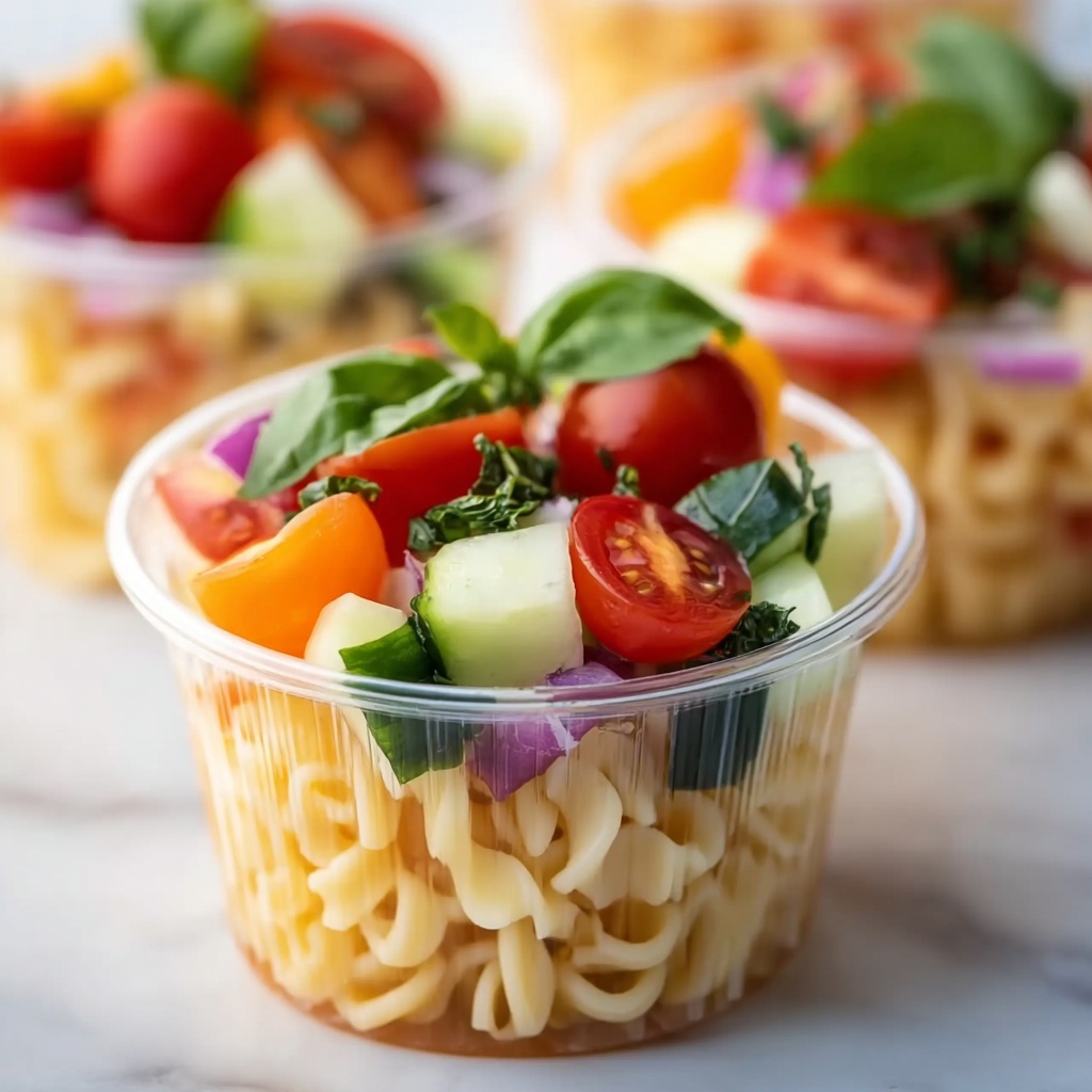 Pasta Salad Cups: Fresh, Flavorful Bites for Any Gathering Recipe - Recipe Image