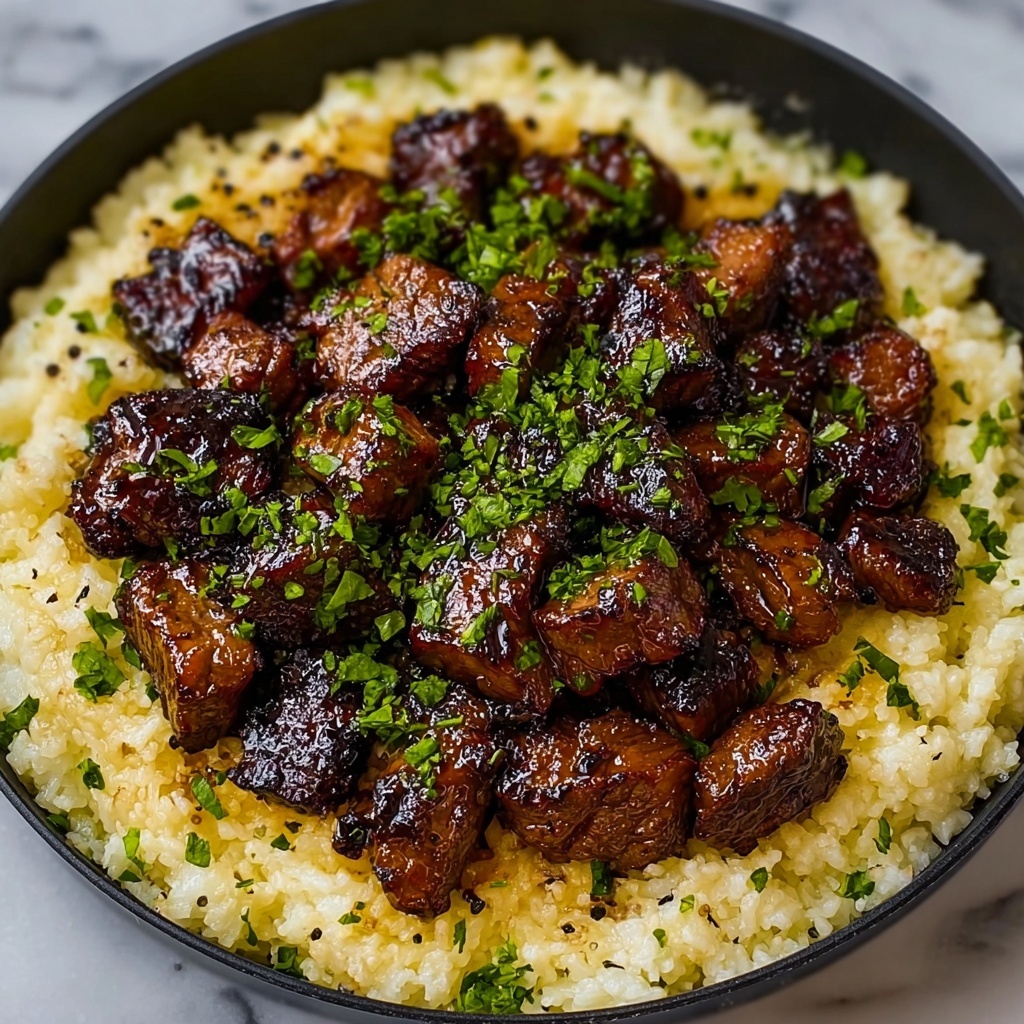 Honey Garlic Butter Steak and Rice Skillet Recipe - Recipe Image