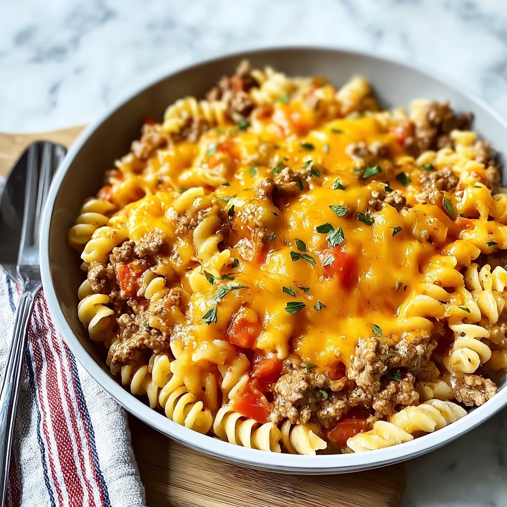 One Pot Cheeseburger Casserole Recipe - Recipe Image