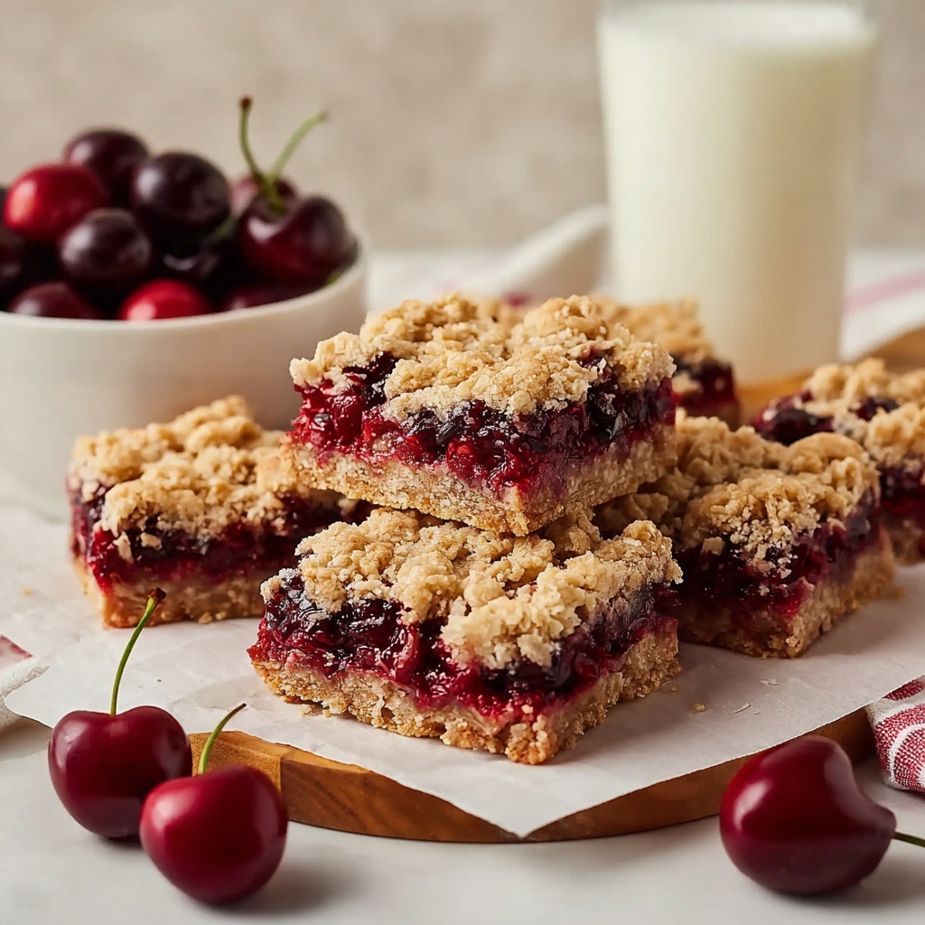 Cherry Crumble Bars Recipe - Recipe Image