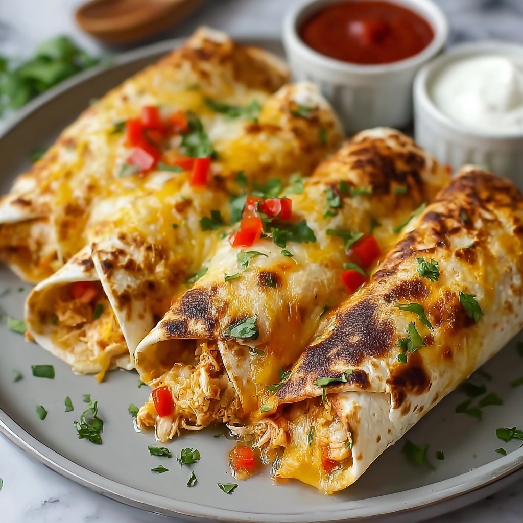 Baked Chicken Chimichangas: Easy and Delicious Recipe - Recipe Image