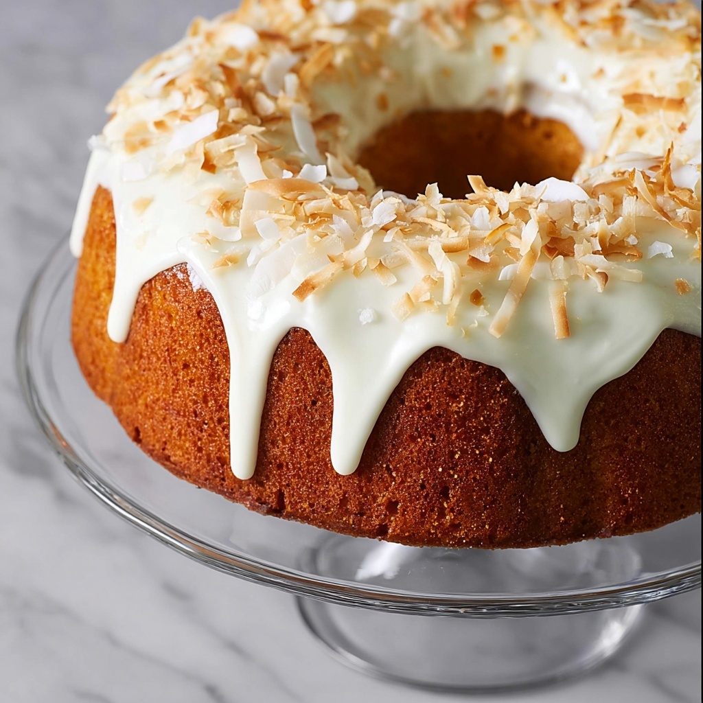 Coconut Bundt Cake with Coconut Frosting Recipe - Recipe Image